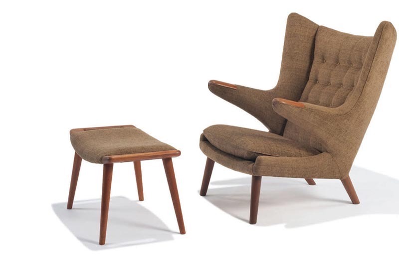 The Iconic "Papa Bear" Lounge Chair & Ottoman by Hans J. Wegner